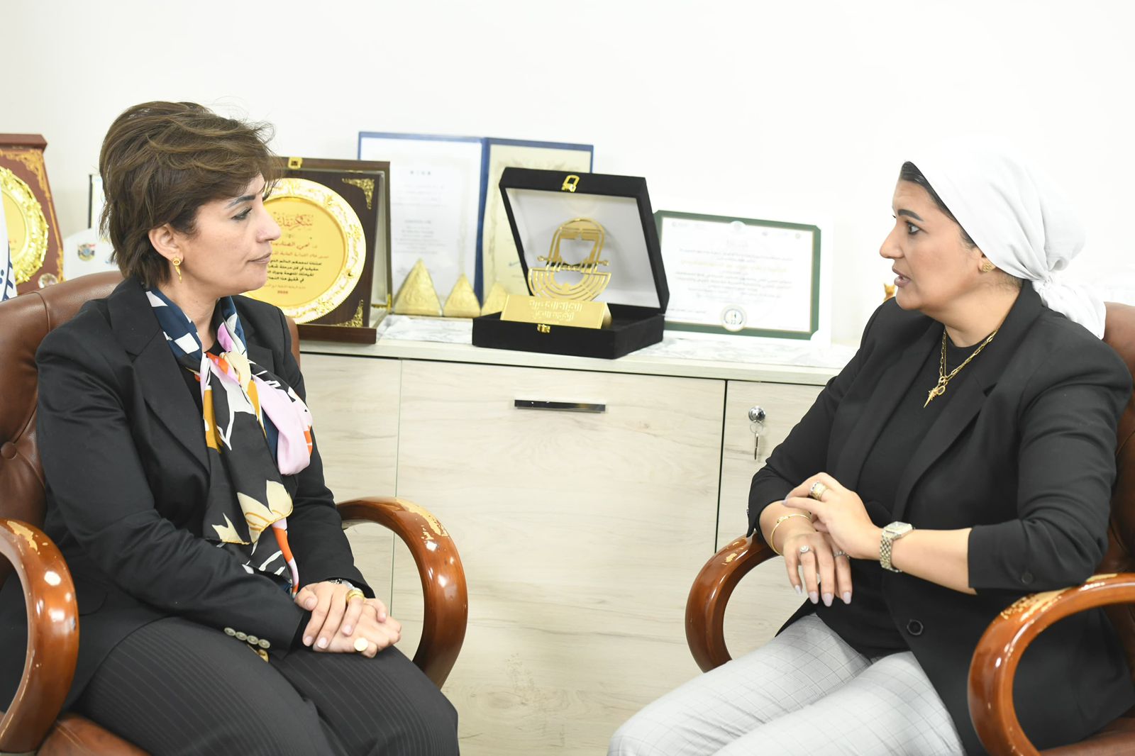 أثناء لقاء الدكتورة نهى الصناديدي