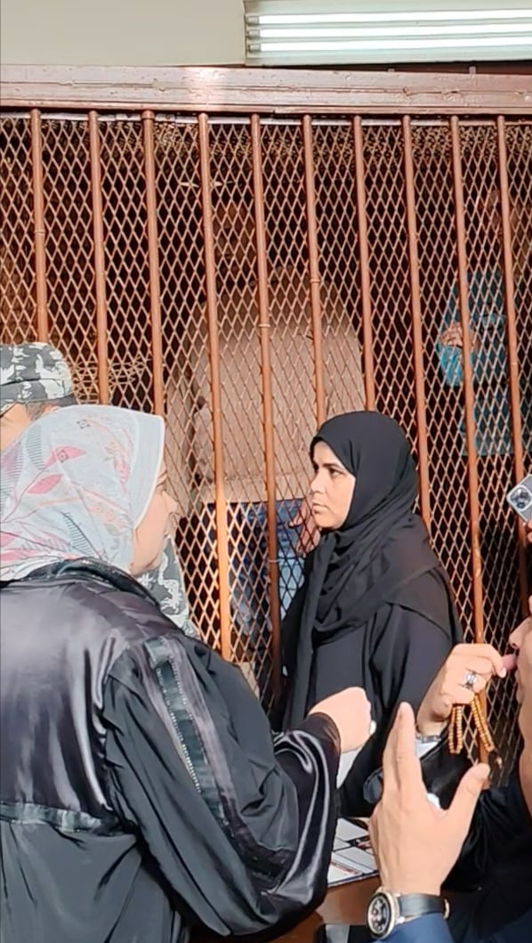 المتهمة دعاء في المخكمة