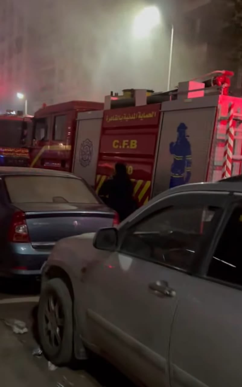 استكمال تبريد حريق مصنع ومخزن حلمية الزيتون (3)