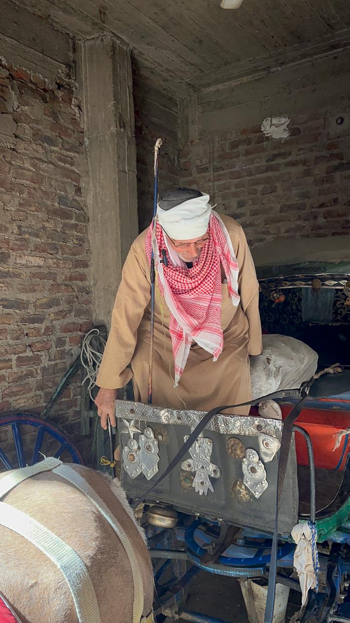 عم بركات اثناء استقلاله للحنطور