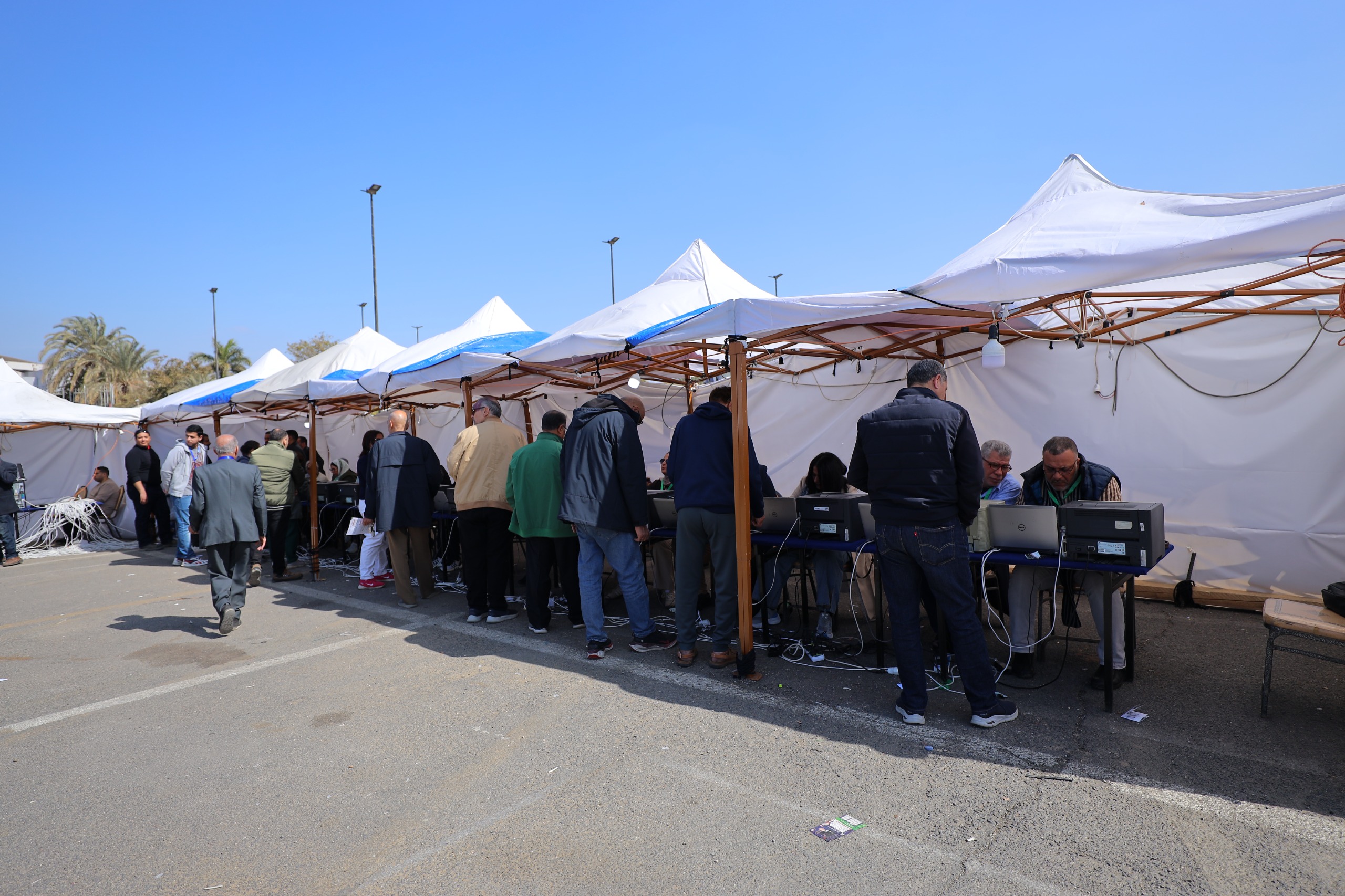 جانب من التصويت فى انتخابات المهندسين