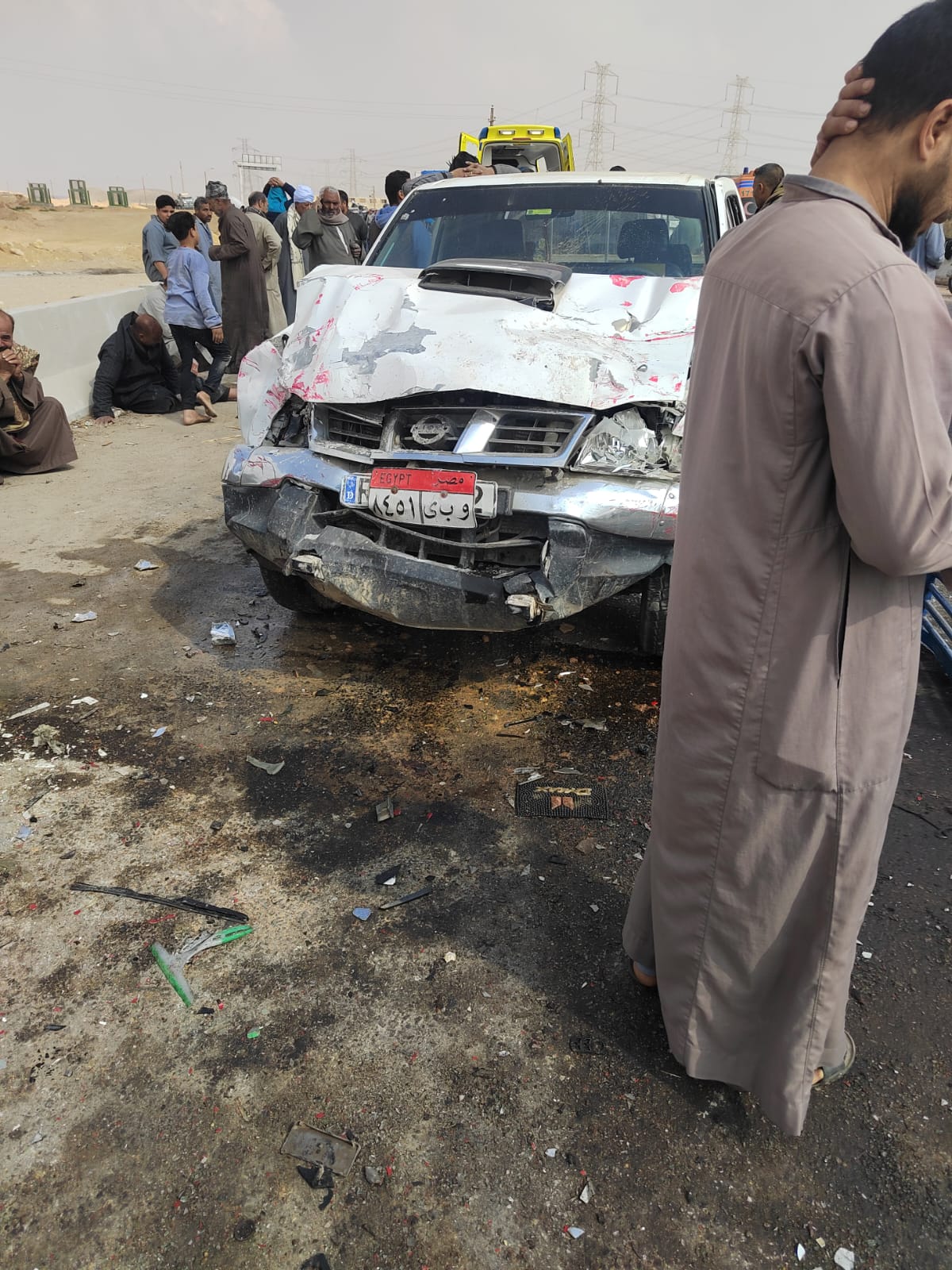 تهشم السيارات فى الحادث