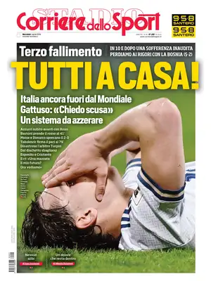 غلاف صحيفة كوريري ديللو سبورت