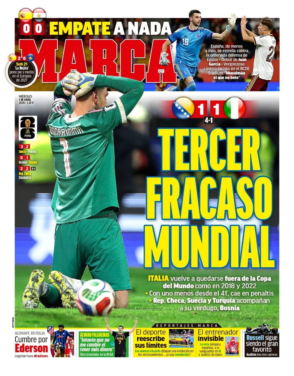 غلاف صحيفة ماركا