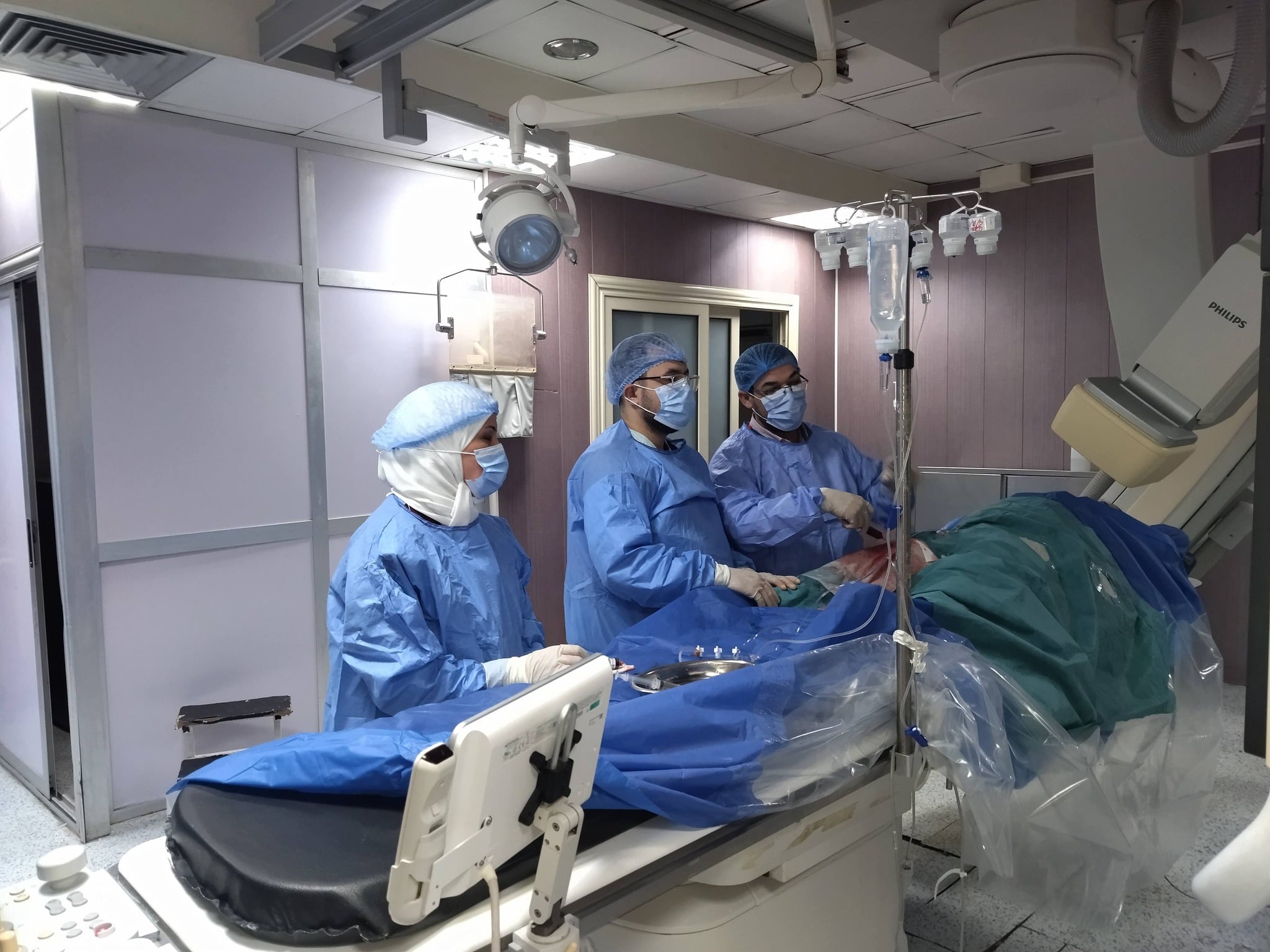 اثناء اجراء القسطرة