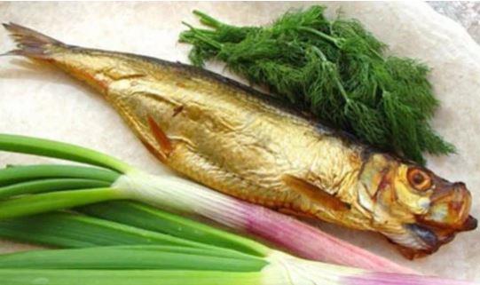 البصل الاخضر مع الرنجة