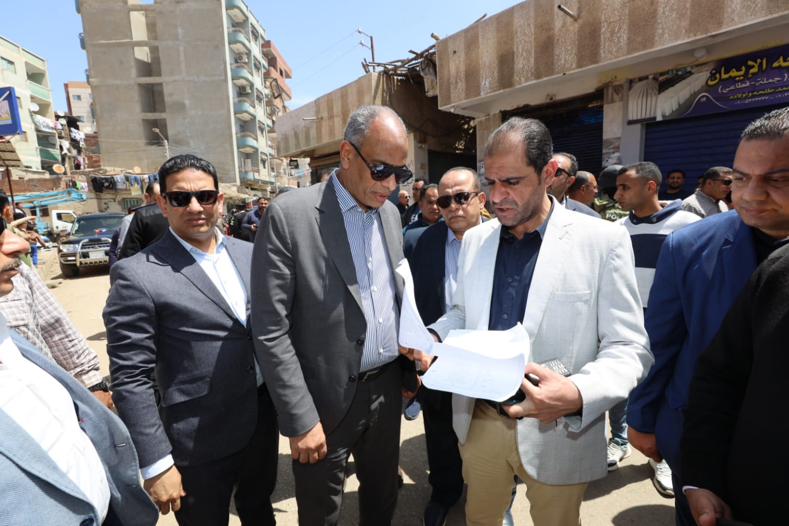 محافظ كفر الشيخ يتابع حملة الازالة