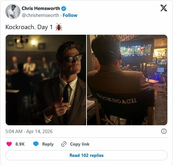 كريس هيمسورث  في فيلمه الجديد