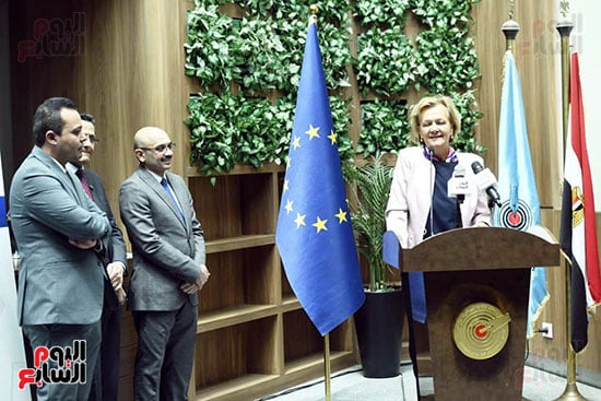 رئيسة الاتحاد الأوروبى اثناء ورشة العمل