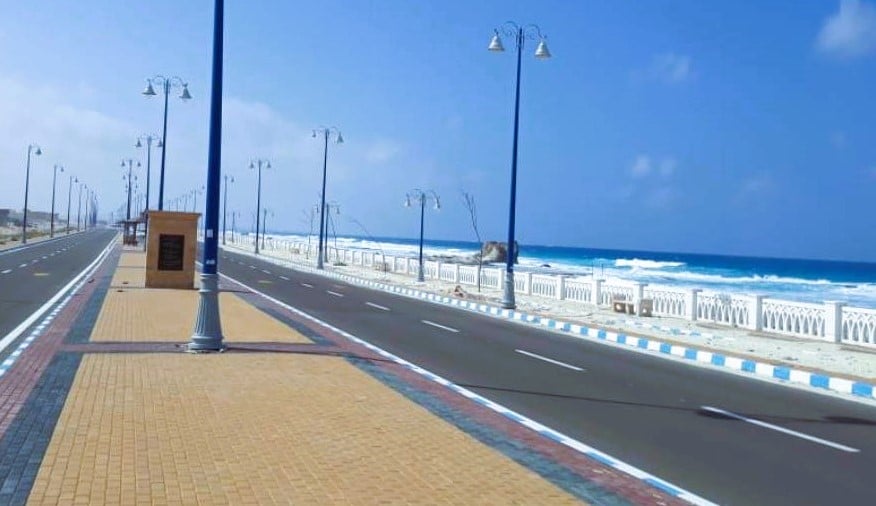 كورنيش غرب مطروح الجديد عقب افتتاحه