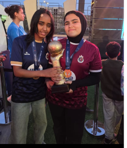 احتفال اللاعبات