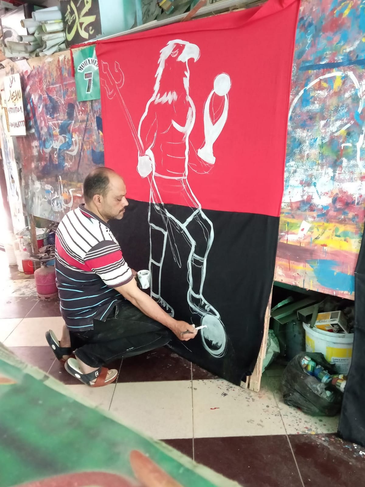 لوحة متميزة من معرض مصطفى عطية