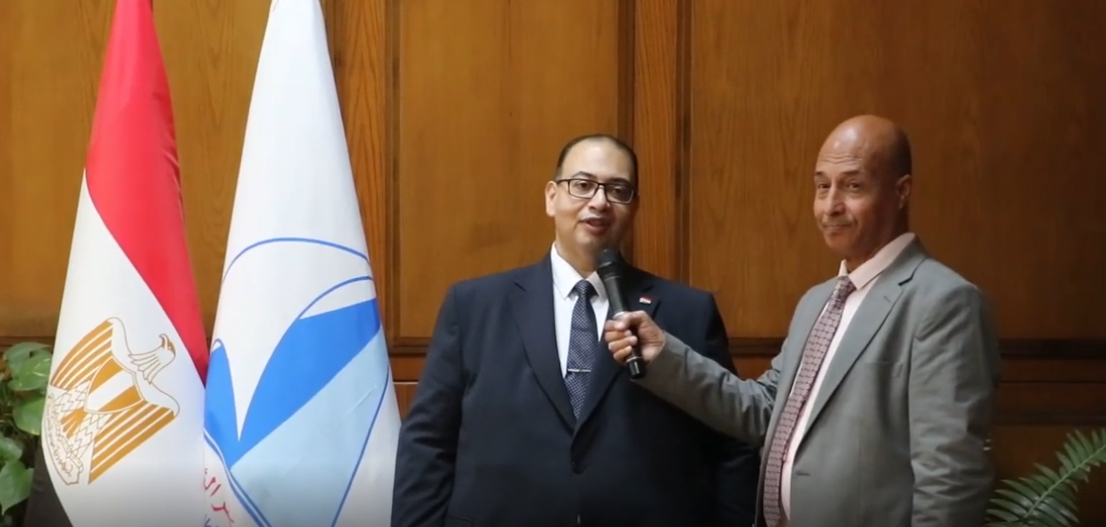مراسل اليوم السابع ورئيس جامعة كفر الشيخ
