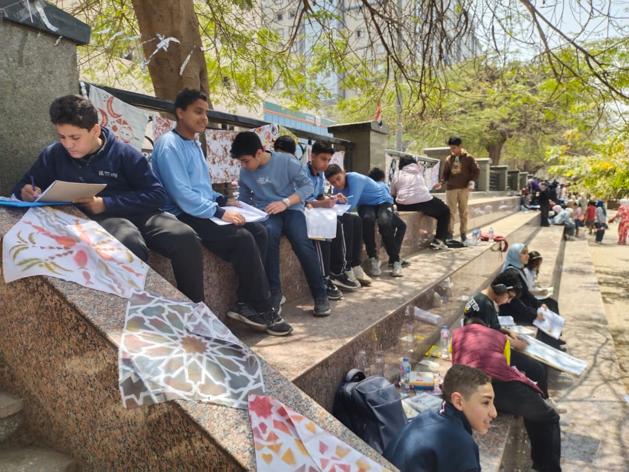 فرحة الطلاب ومشاركتهم بالمبادرة