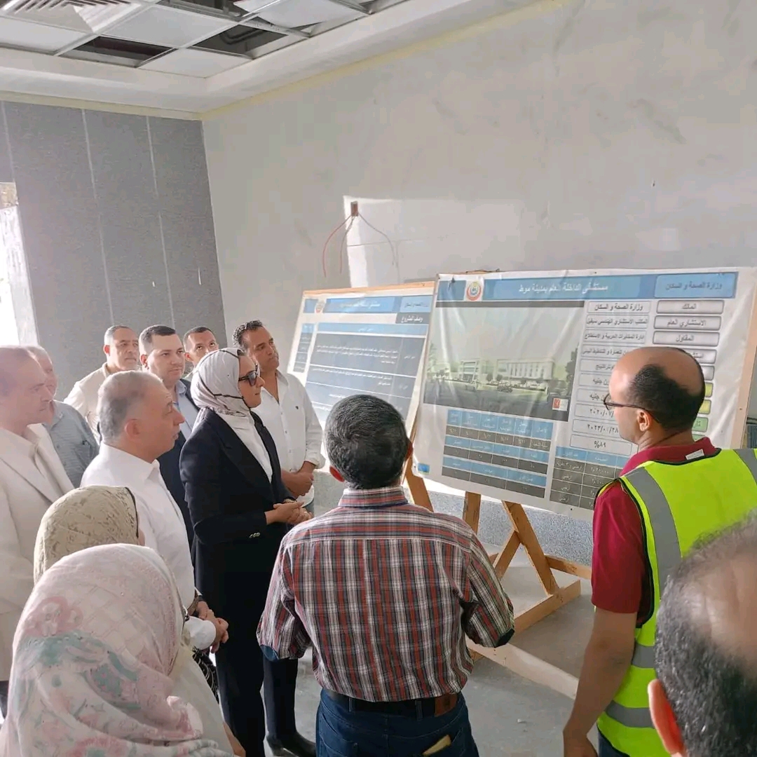المحافظ تتابع أعمال إنشاءات المستشفى