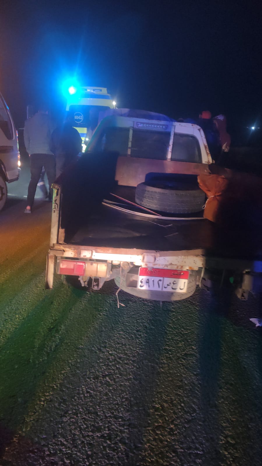 السيارة  التي كان يستقلها العمال