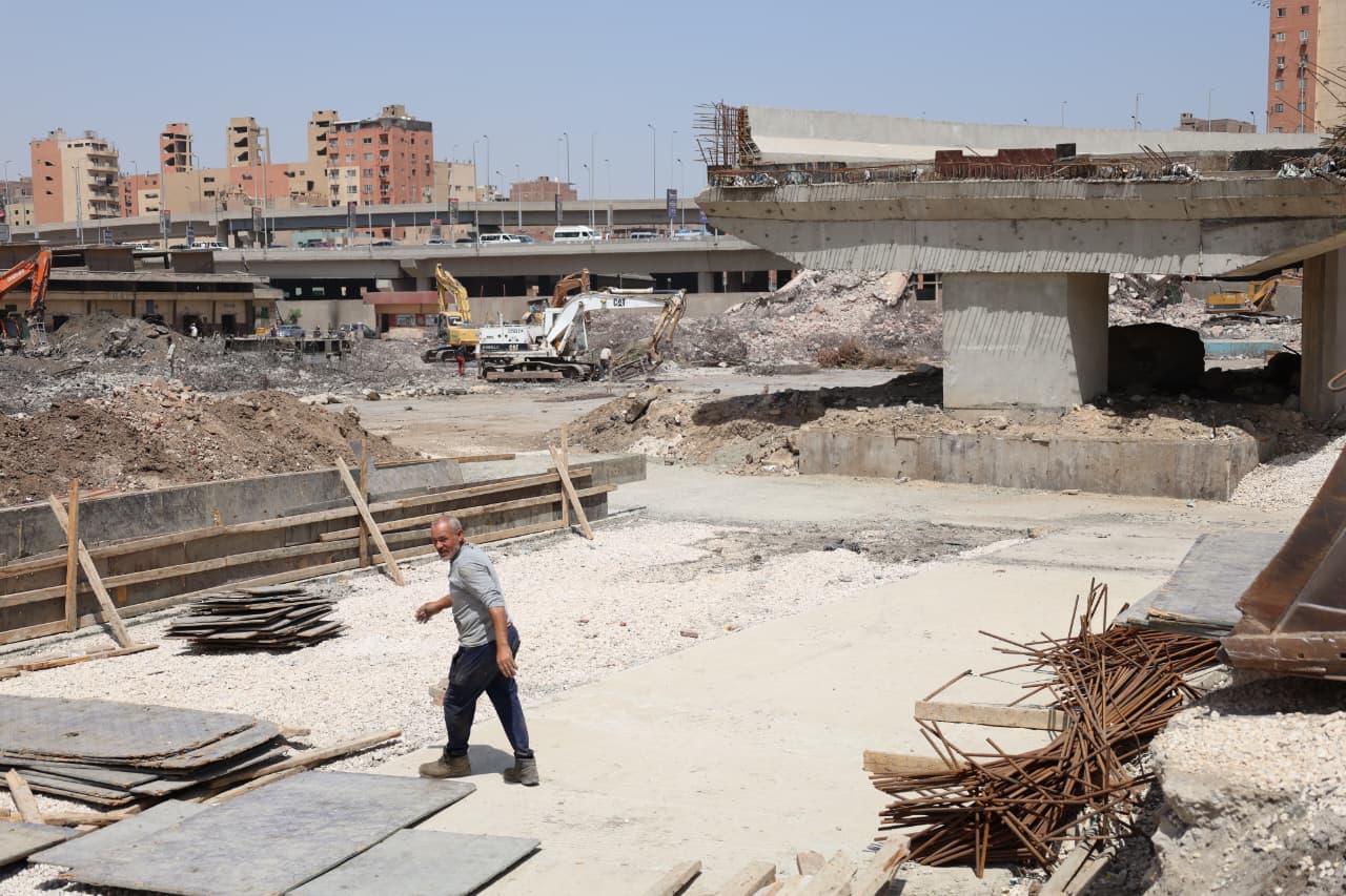 أعمال تطوير المدخل الجنوبي لمدينة الجيزة 