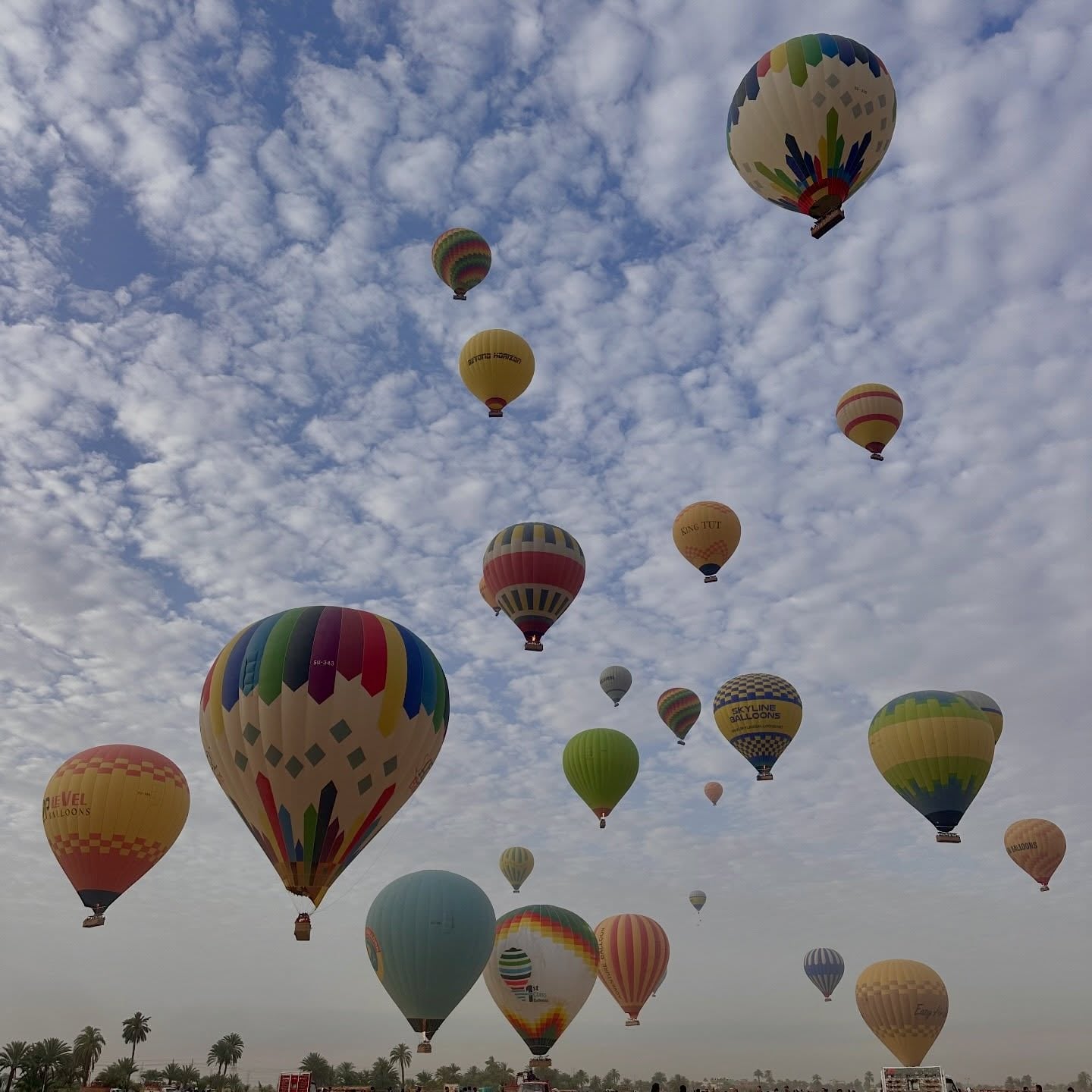 خروج رحلات البالون فى قلب سماء الأقصر
