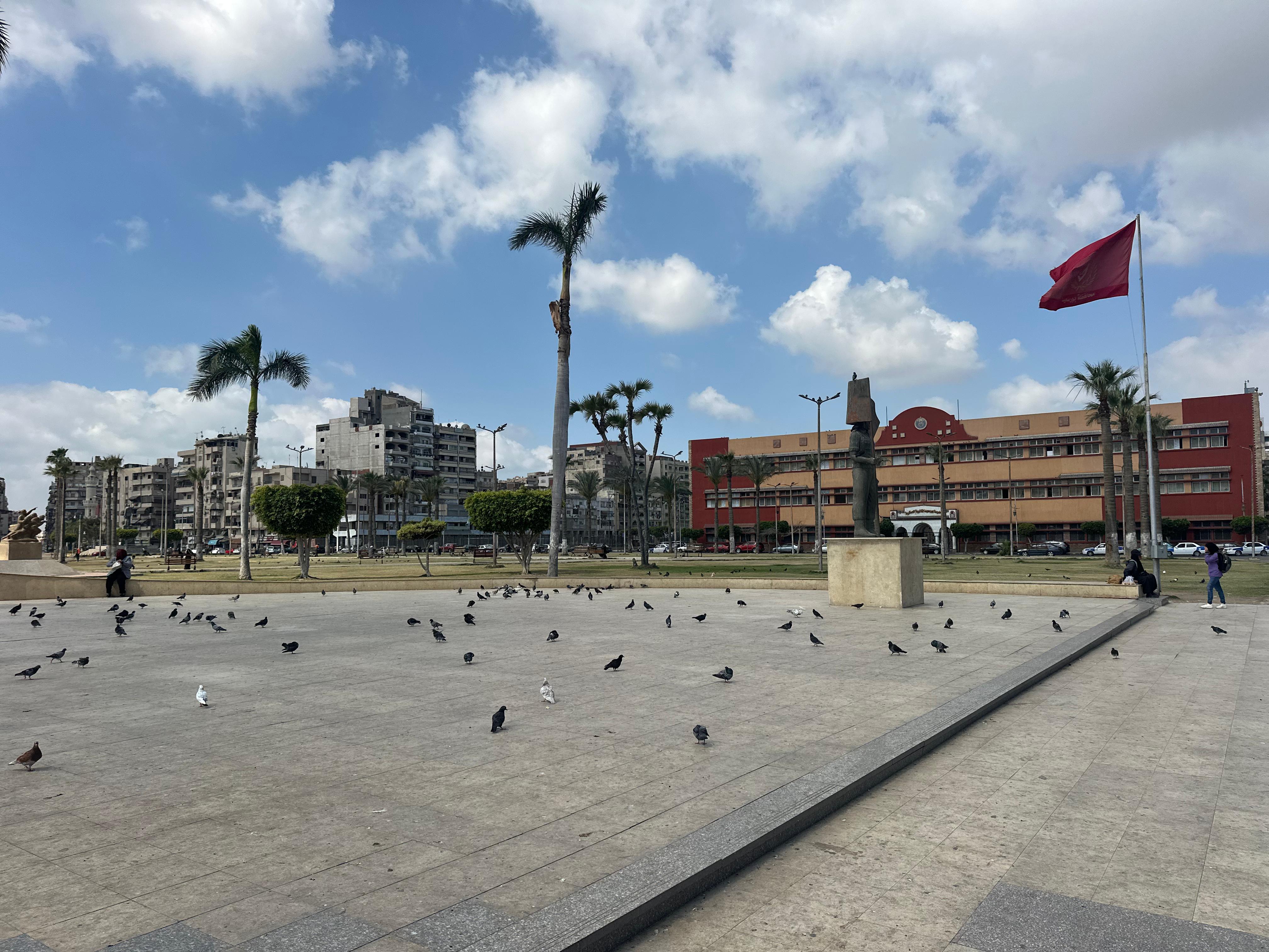 علم بورسعيد وسط الحمام