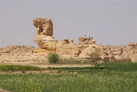 الجمل الرابض اشهر صخور درب الغباري