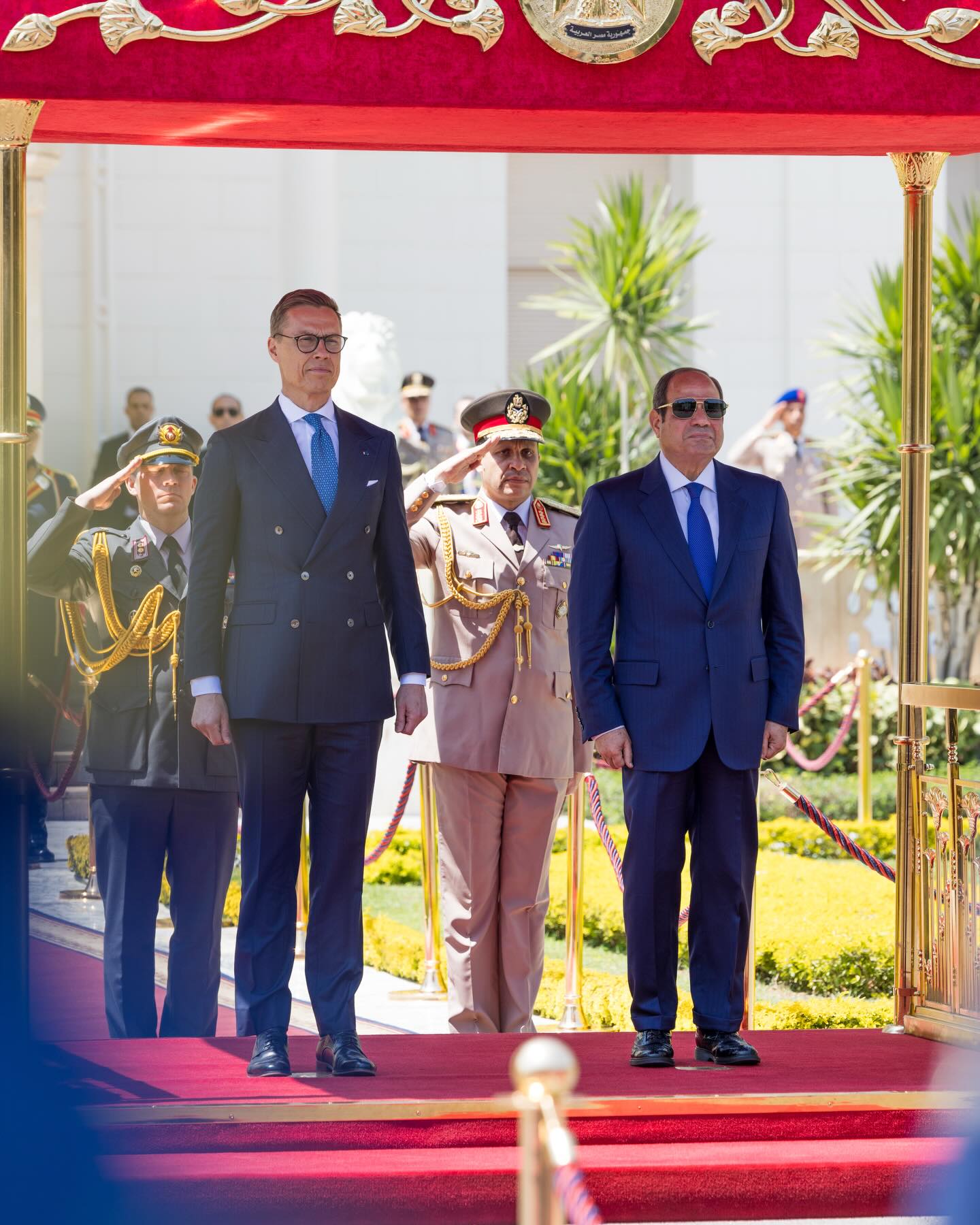 الرئيس السيسي مع نطيره الفنلندي