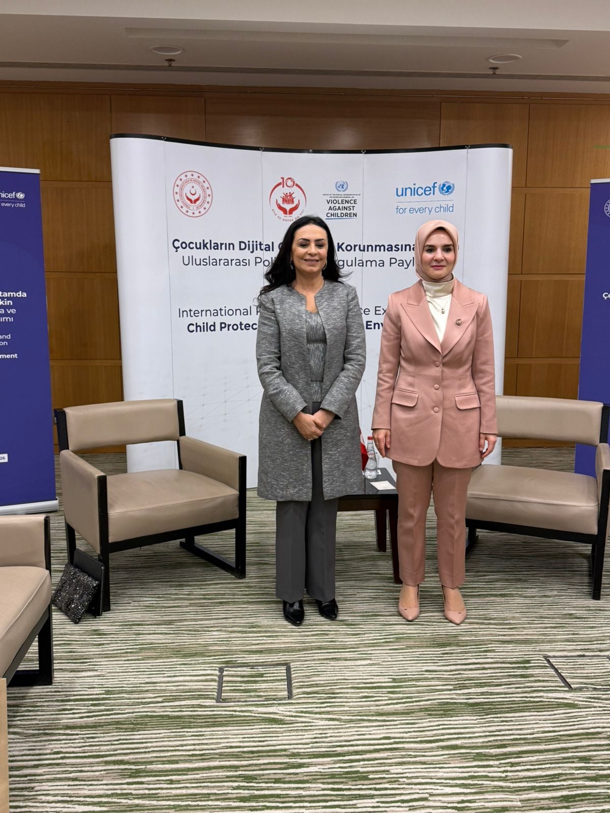 وزيرة التضامن خلال لقاء وزيرة الأسرة والخدمات الاجتماعية التركية  