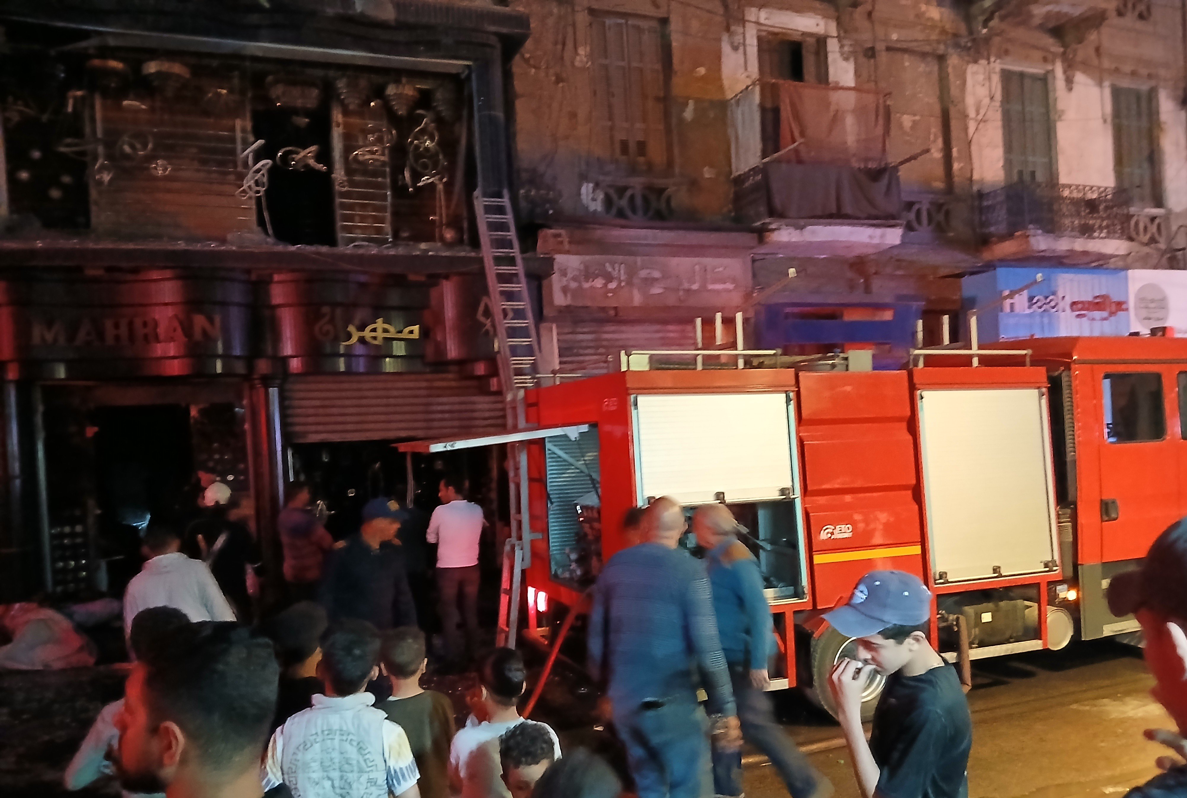 حريق محل كهرباء في الإسكندرية