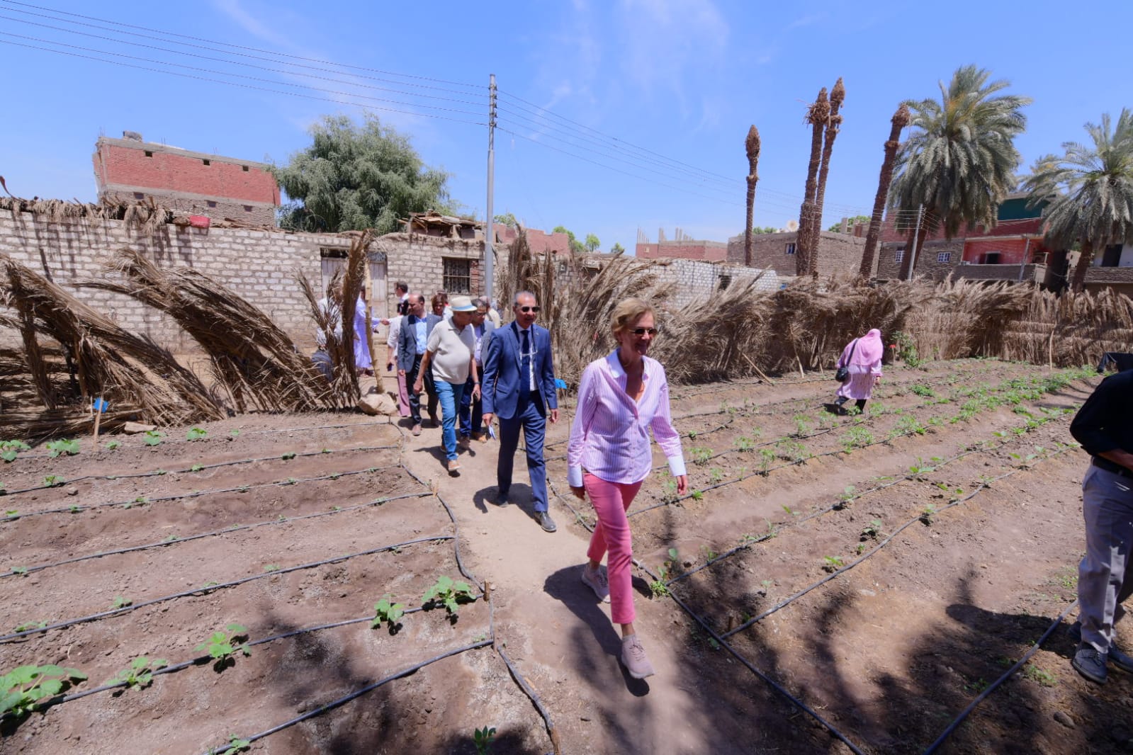 جولة سفيرة الاتحاد الأوروبى بقرية البصالى بأسوان