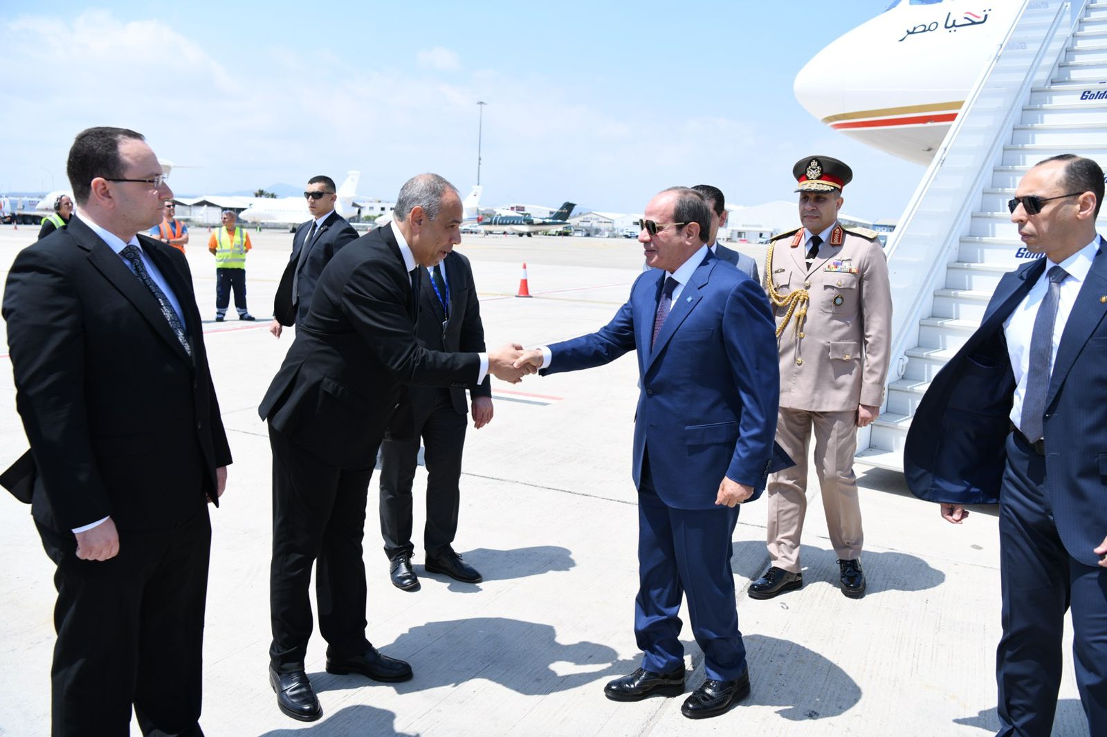 الرئيس السيسى يصل قبرص