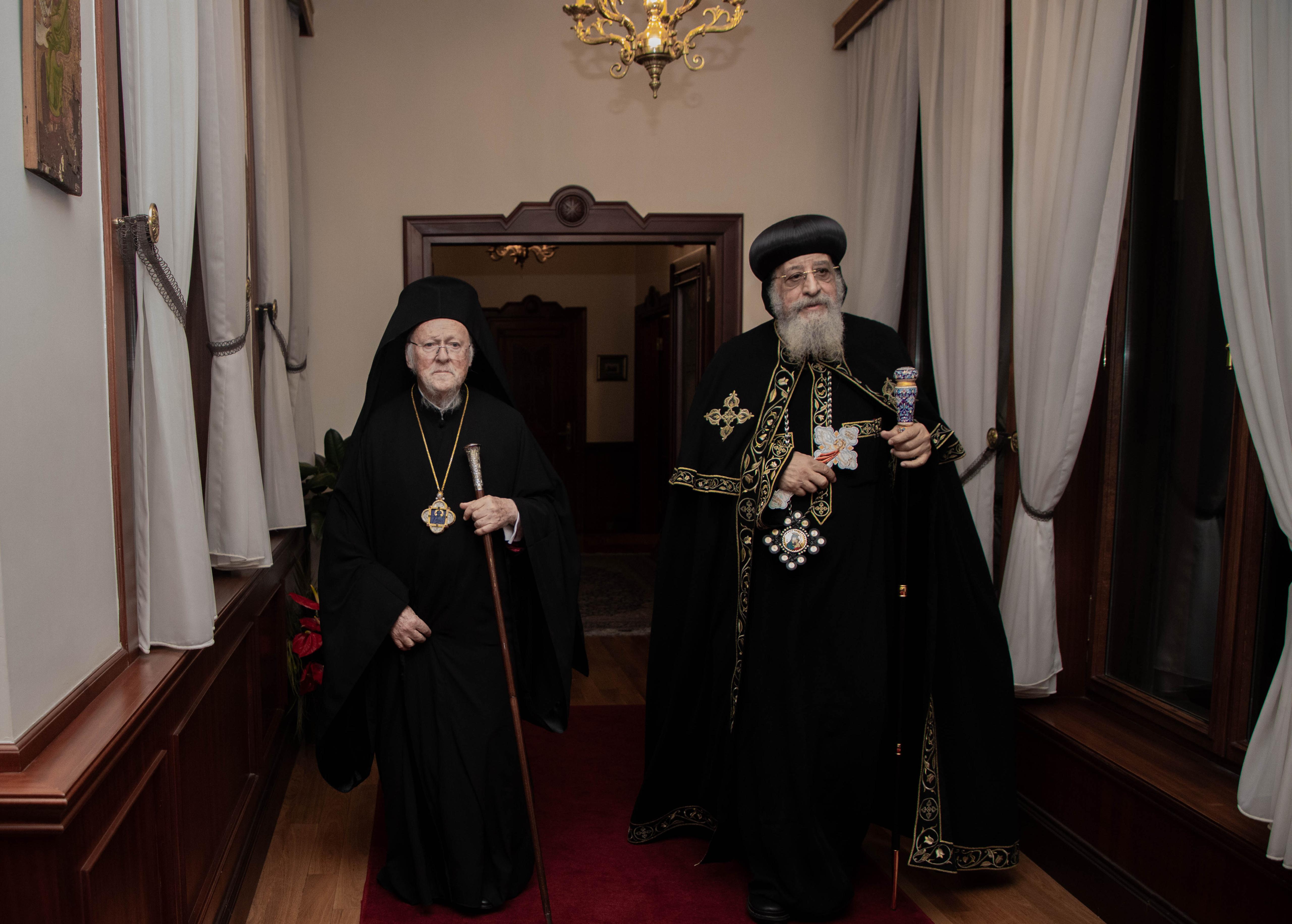 البابا تواضروس بمقر البطريركية المسكونية في إسطنبول (3)