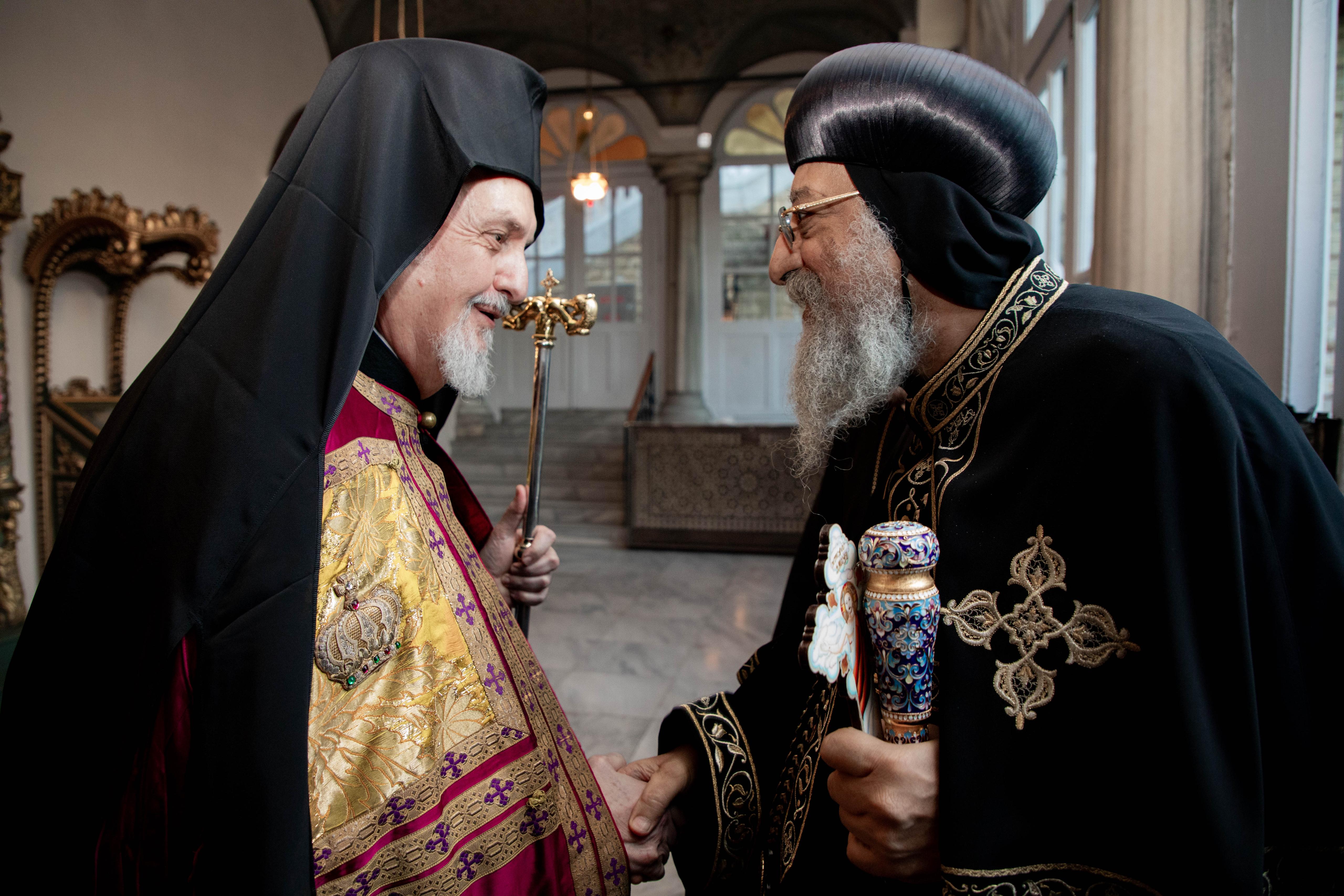 البابا تواضروس بمقر البطريركية المسكونية في إسطنبول (1)