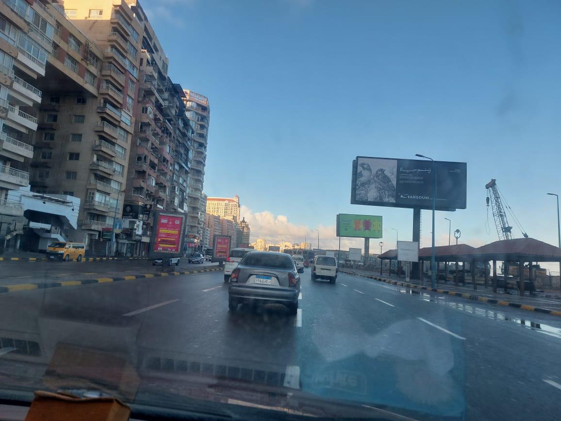 أمطار خفيفة تضرب محافظة الإسكندرية