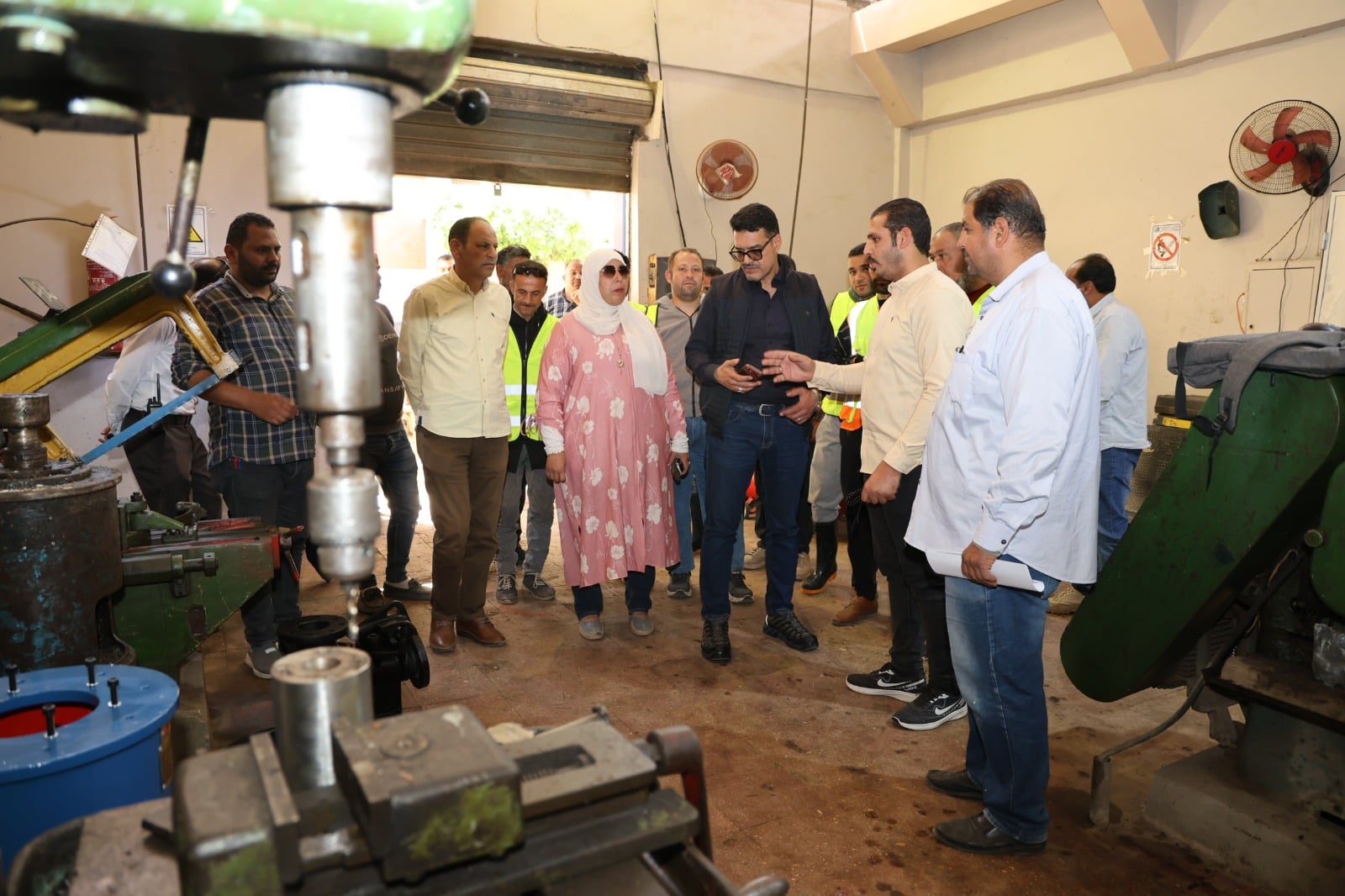 تفقد الورشة