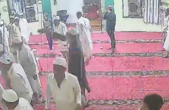 ثعبان يثير فزع المصلون