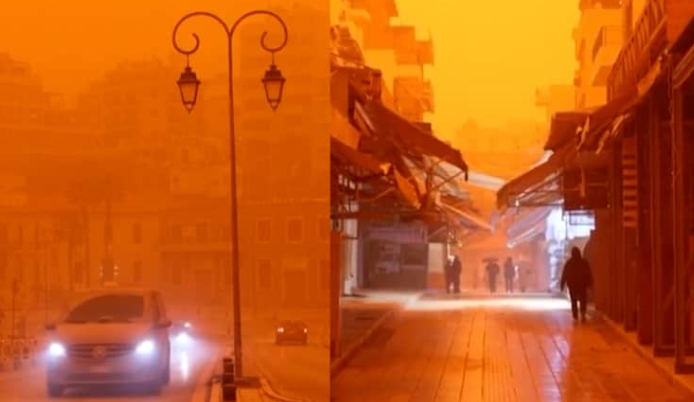 العاصفة في اليونان