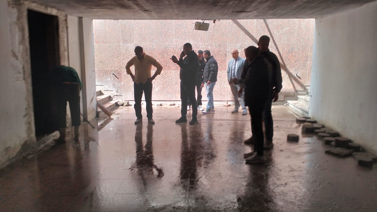 d6b88816-1c68-44f7-8509-07df9c9b86cc رفع تجمعات مياه الأمطار من نفق مشاة نادي الترسانة