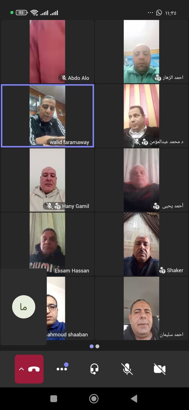 مديري الإدارات خلال الاجتماع مديري الإدارات خلال الاجتماع