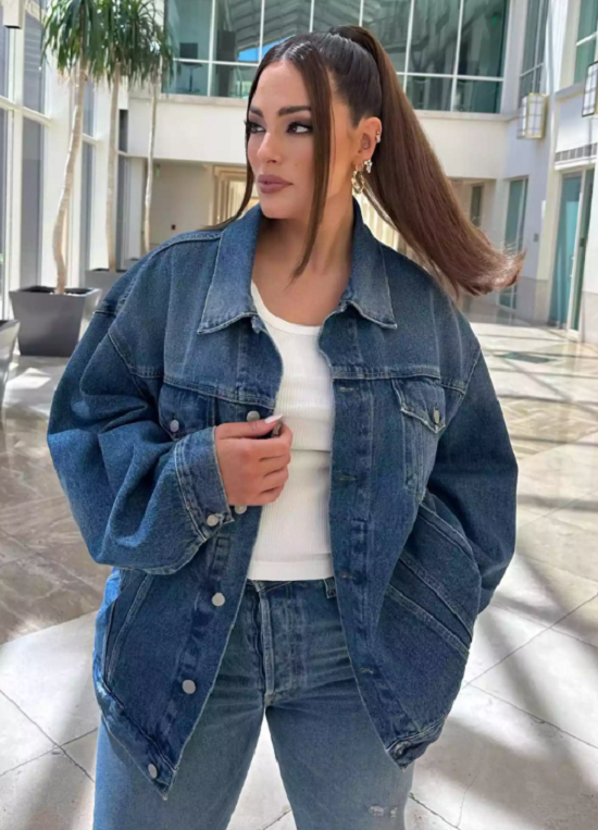 جاكت جينز مع بنطلون جينز