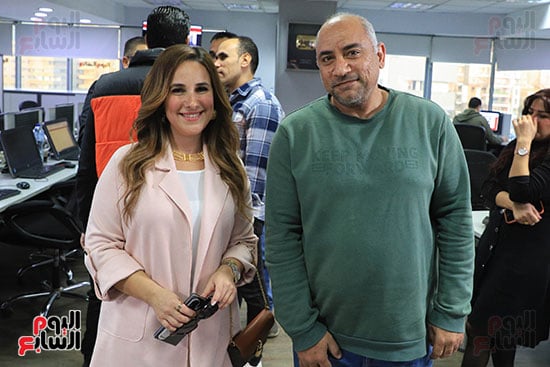 شيري عادل والزميل ياسر أحمد