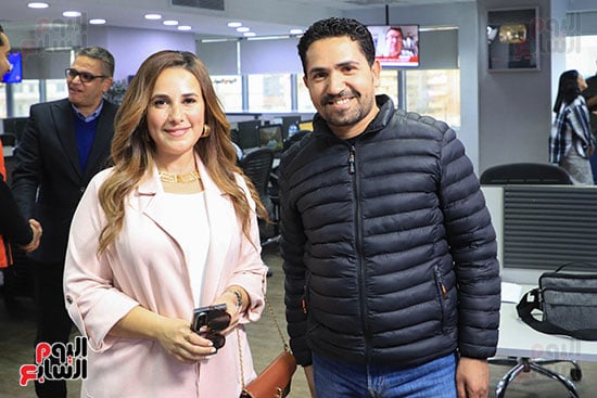 شيري عادل والزميل السيد زيادة