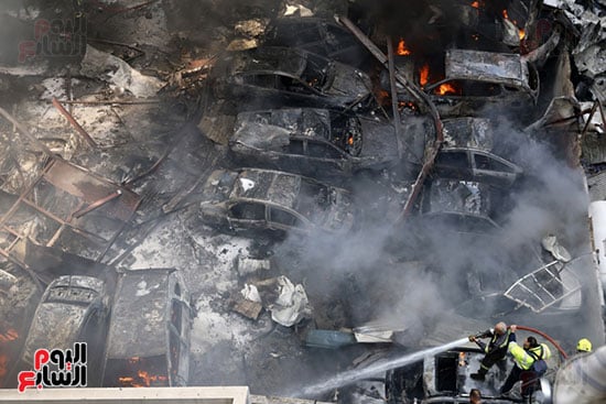 غارة جوية على كورنيش المزرعة ببيروت