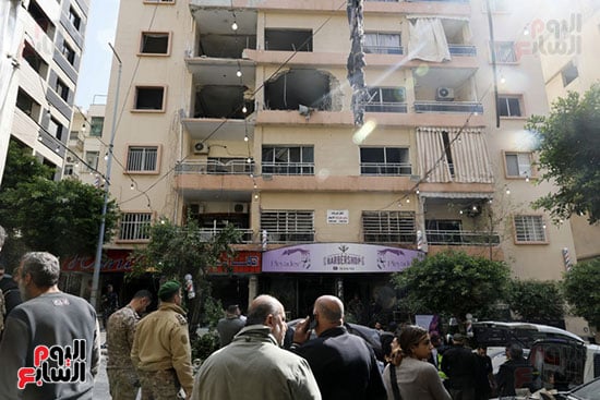 استهداف مبنى سكنى فى الضاحية الجنوبية