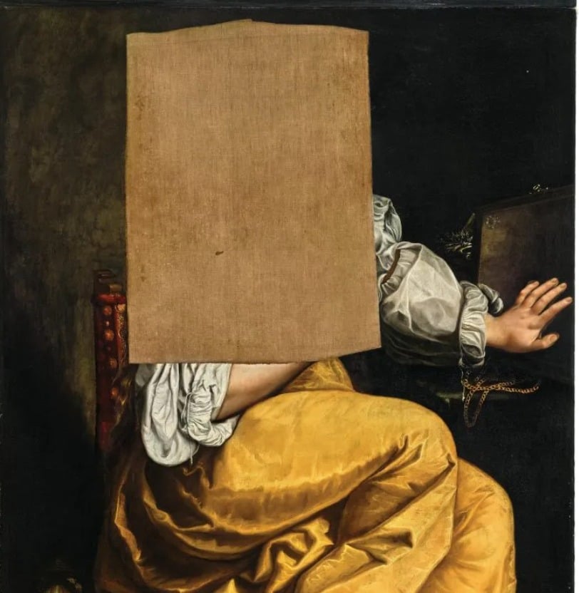 لوحة القديسة مريم المجدلية بدون وجهها