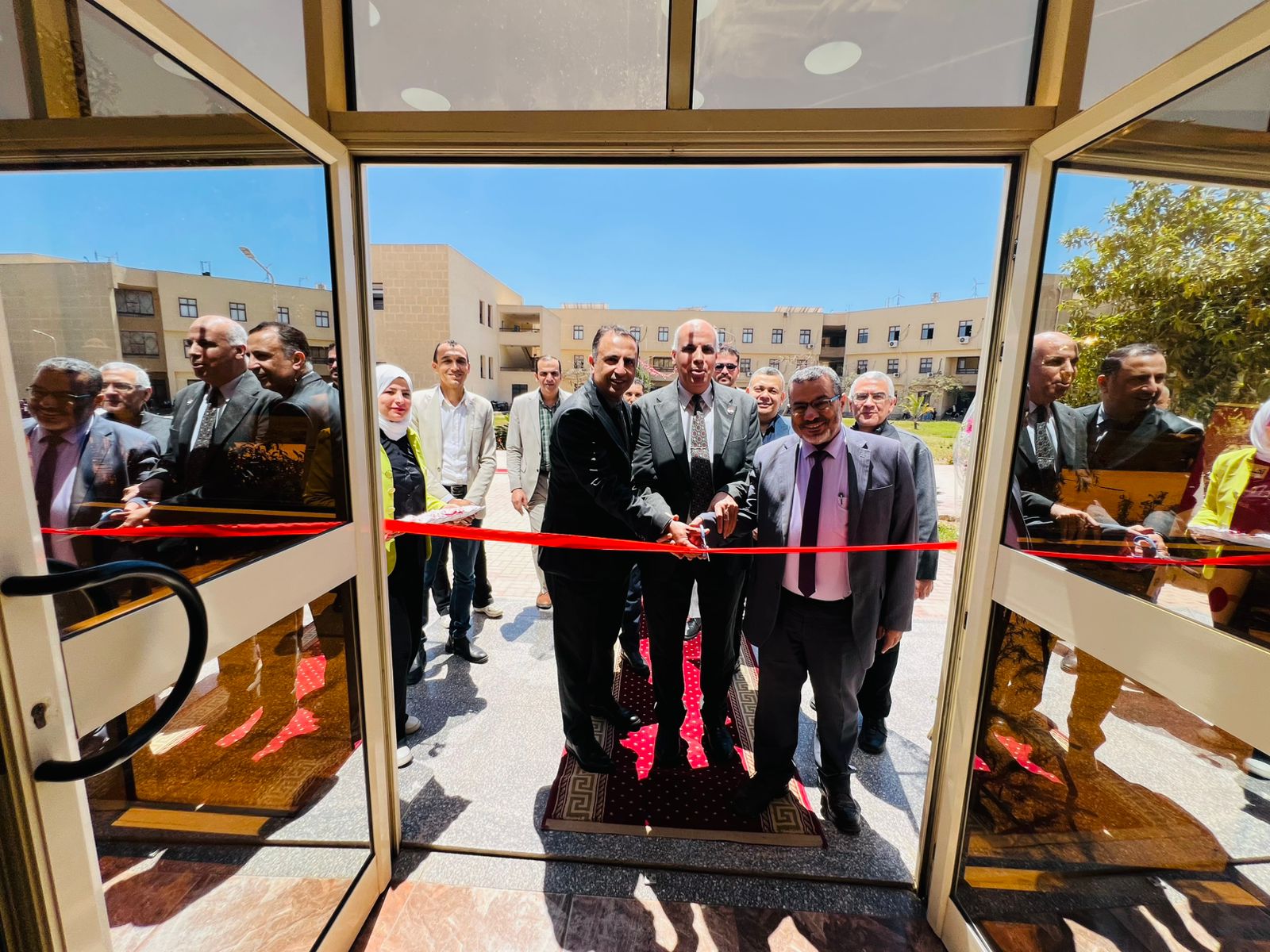 الدكتور محمد العقبى خلال افتتاح وحدة وزارة التضامن بجامعة الدلتا التكنولوجية