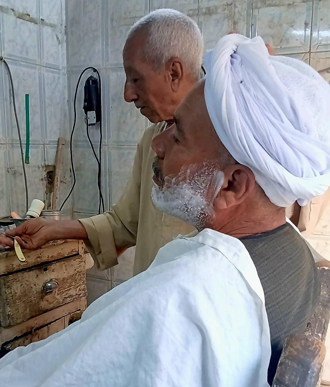 _العم علي أثناء العمل 