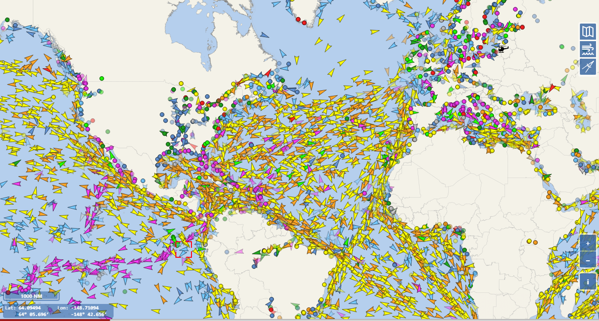 موقع «فيسل فايندر» لتتبع السفن يكشف عن حركة ضعيفة بمضيق هرمز