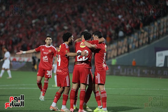احتفال لاعبى الأهلى بالهدف