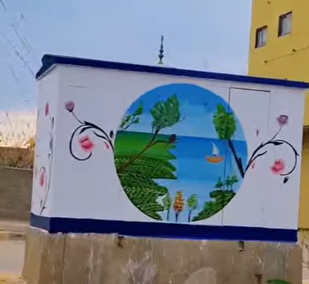 رسومات متميزة  على أكشاك الكهرباء