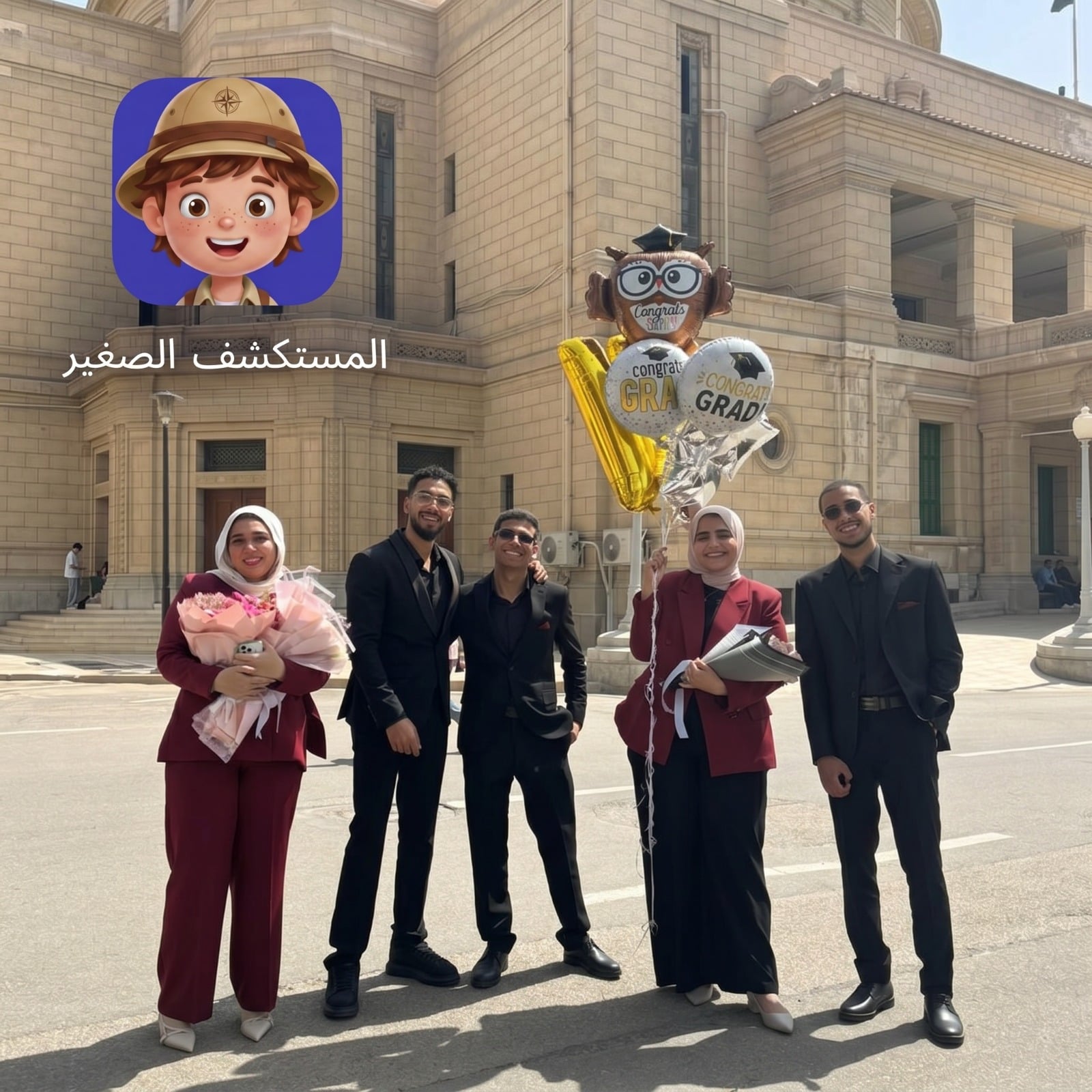 طلاب  آداب القاهرة يطلقون مشروع "رحلة عبر التاريخ مع المستكشف الصغير"