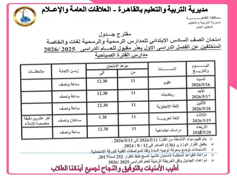 امتحانات الفصل الدراسي الثاني بالقاهرة (14)
